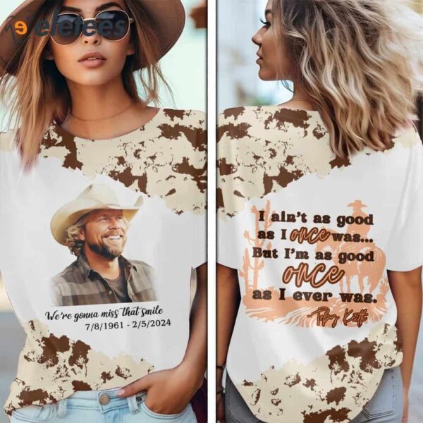 Toby Keith We’re Gonna Miss That Smile 1961-2024 Shirt