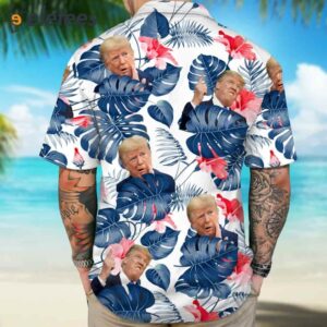 Trump Face Funny Tropical Hawaiian Shirt1