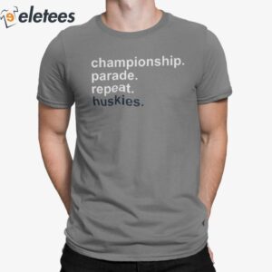 Uconn Championship Parade Repeat Huskies Shirt