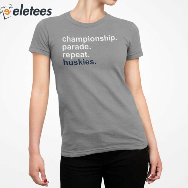 Uconn Championship Parade Repeat Huskies Shirt
