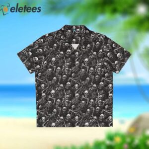 Undead Twist MC Escher Zombie Horde Tropical Aloha Hawaiian Shirt