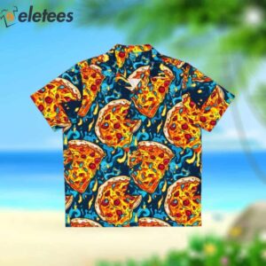 Unique Whimsical Pizza Explosion Design Food Lover Hawaiian Shirt