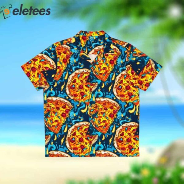 Unique Whimsical Pizza Explosion Design Food Lover Hawaiian Shirt