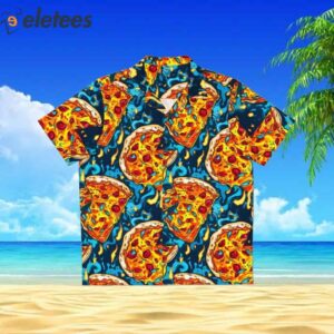 Unique Whimsical Pizza Explosion Design Food Lover Hawaiian Shirt 2