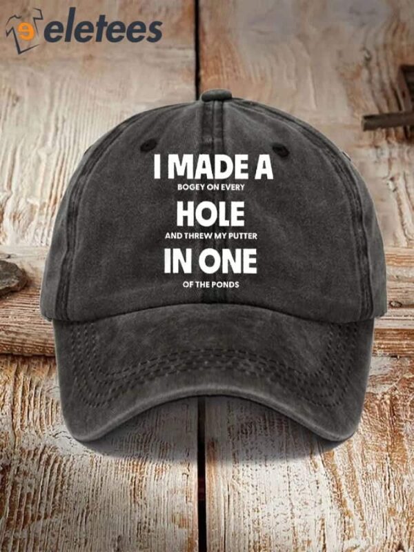 Unisex Masters Tournament 2024 Funny I Made A Hole In One Golf Lovers Hat