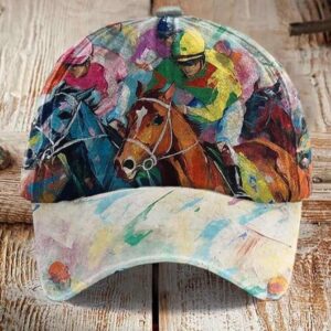 Unisex Racing Horses Kenturky Print Hat