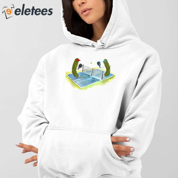 Whimsical Pickles Playing Pickleball Sweatshirt