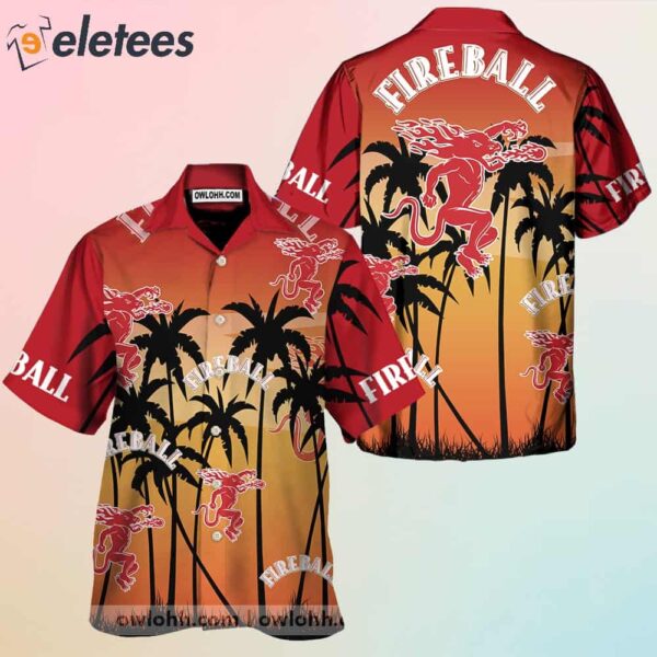 Whisky Palm Tree Hawaiian Shirt