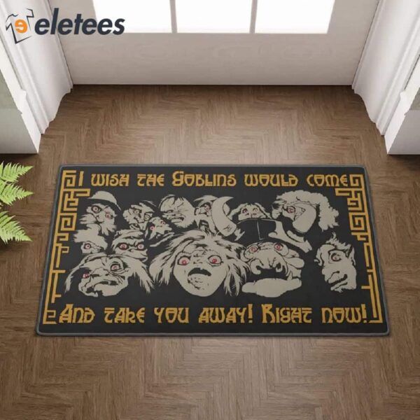 Wish The Goblins Would Come Labyrinth Doormat