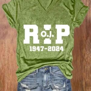 Womens 1947 2024 Rest In Peace V Neck T shirt2