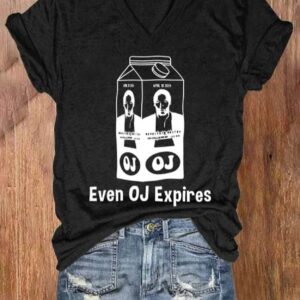 Womens Even Oj Expires Print T shirt1