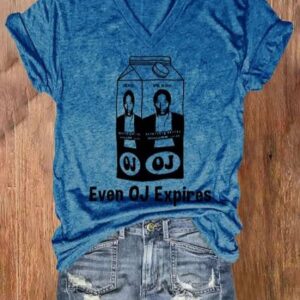 Womens Even Oj Expires Print T shirt2