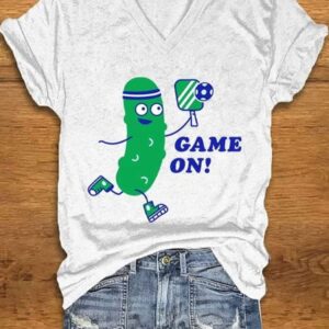 Women’s Funny Pickleball Print T-Shirt