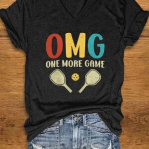 Women’s OMG One more game printed t-shirt