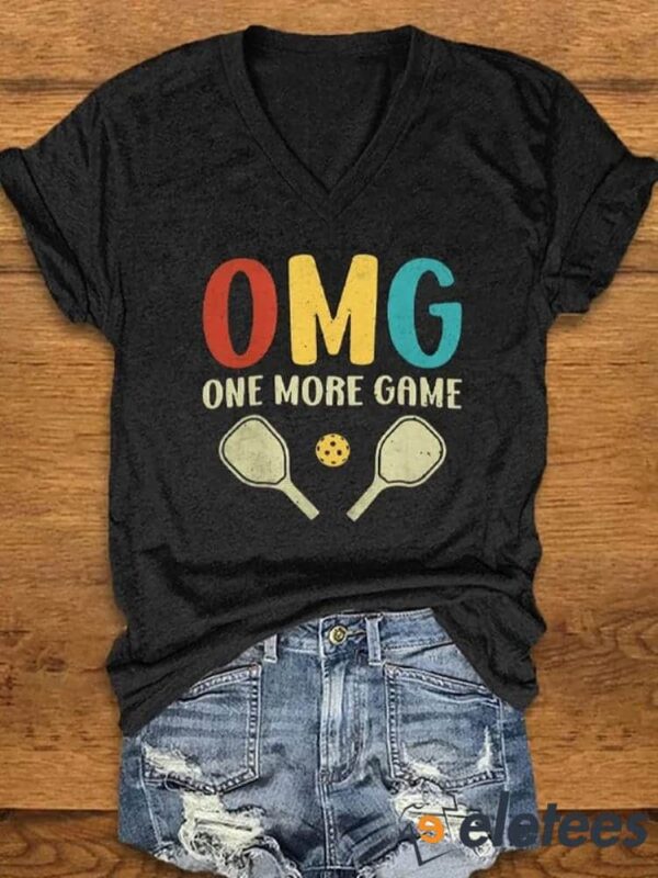 Women’s OMG One more game printed t-shirt