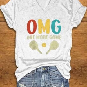 Womens OMG One more game printed t shirt1