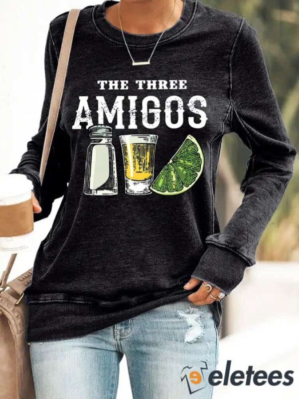 Women’s The Three Amigos Cinco De Mayo Print Sweatshirt