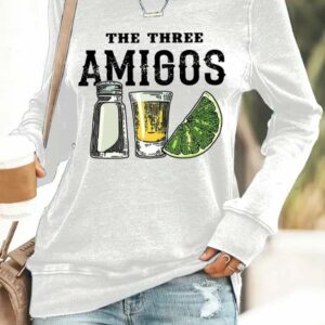 Womens The Three Amigos Cinco De Mayo Print Sweatshirt1