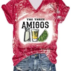 Womens The Three Amigos Cinco De Mayo Print T shirt2