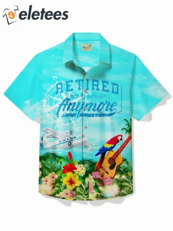 Yacht Parrot Tropical Beach Holiday Men’s Hawaiian Shirt