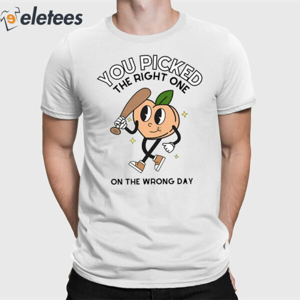 You Picked The Right One On The Wrong Day Shirt