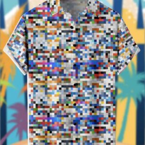Abstract Plaid Hawaiian Shirt