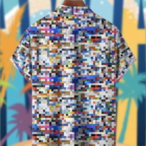 Abstract Plaid Hawaiian Shirt1