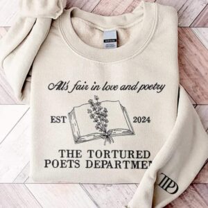 All's Fair In Love And Poetry Print Casual Sweatshirt