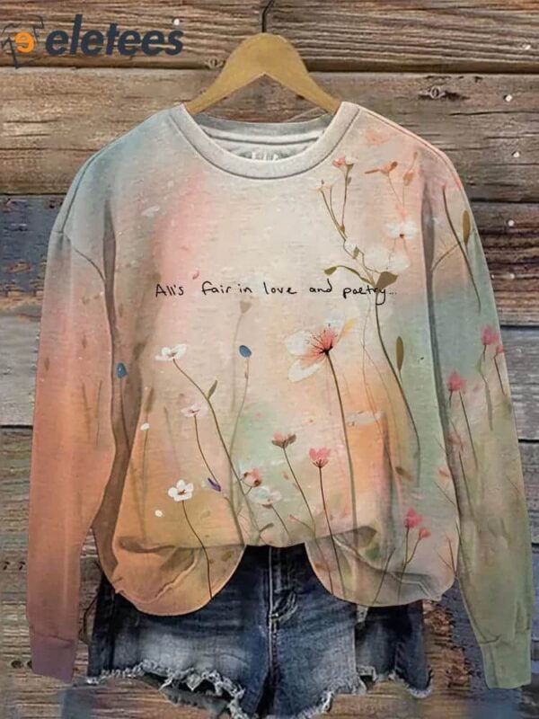 All’s Fair In Love And Poetry Print Sweatshirt