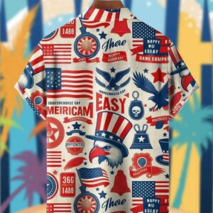 American Flag Hawaiian Shirt1