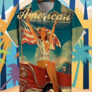 American Pin-Up 2016 Calendar Hawaiian Shirt
