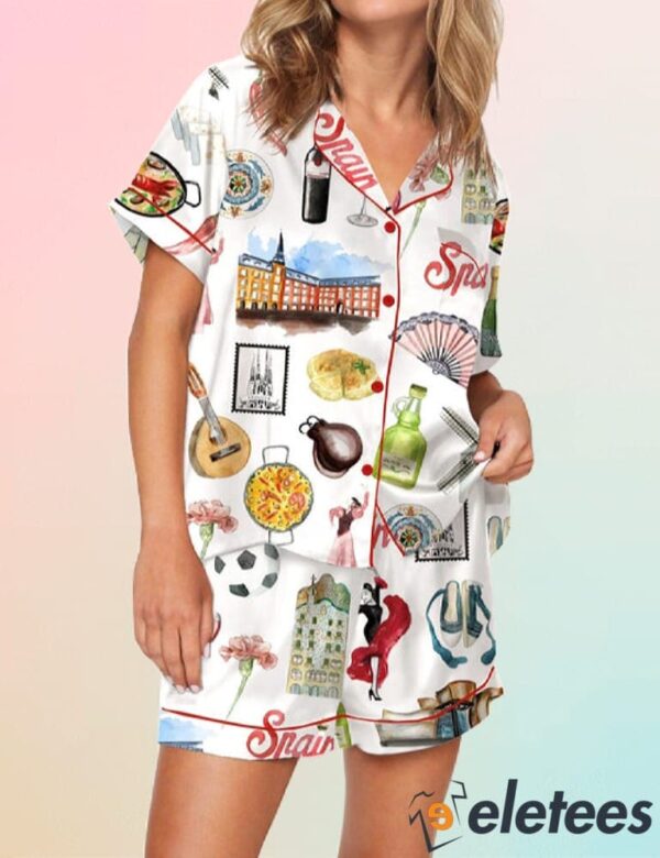 Barcelona Spain Travel Pajama Set