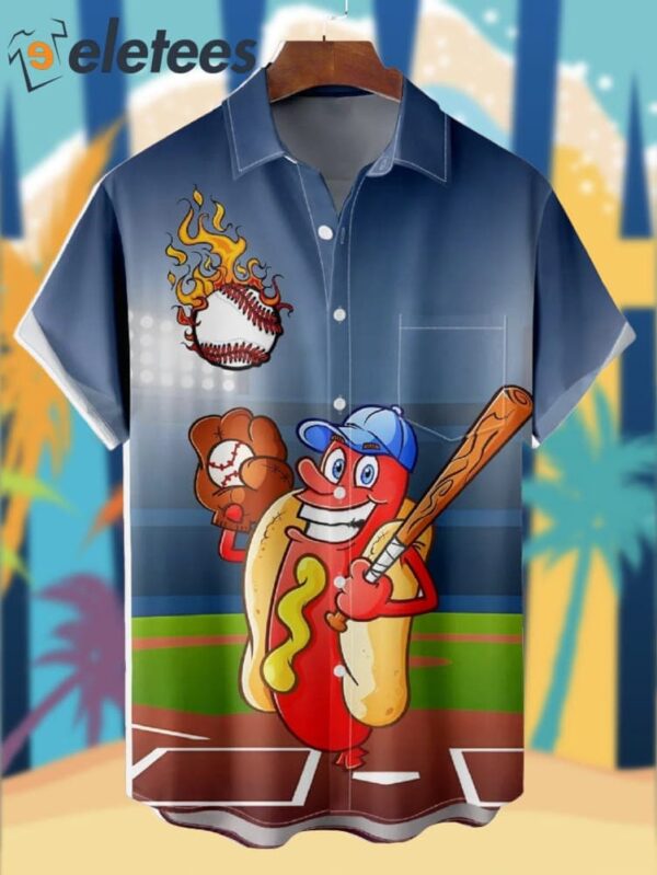 Baseball Player Mr Hot Dog Breathable Hawaiian Shirt