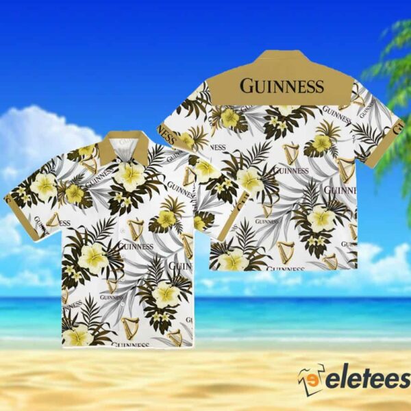 Beer Guinness Hibiscus Hawaiian Shirt