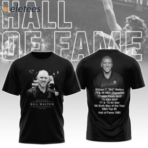 Bill Walton 1952-2024 Thank You For The Memories Print 2 Sided T-Shirt