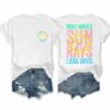 Boat Waves Sun Rays Lake Days T-shirt