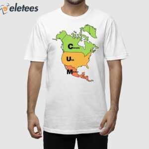 CALEB PRESSLEY Cum Map Canada USA and Mexico Shirt