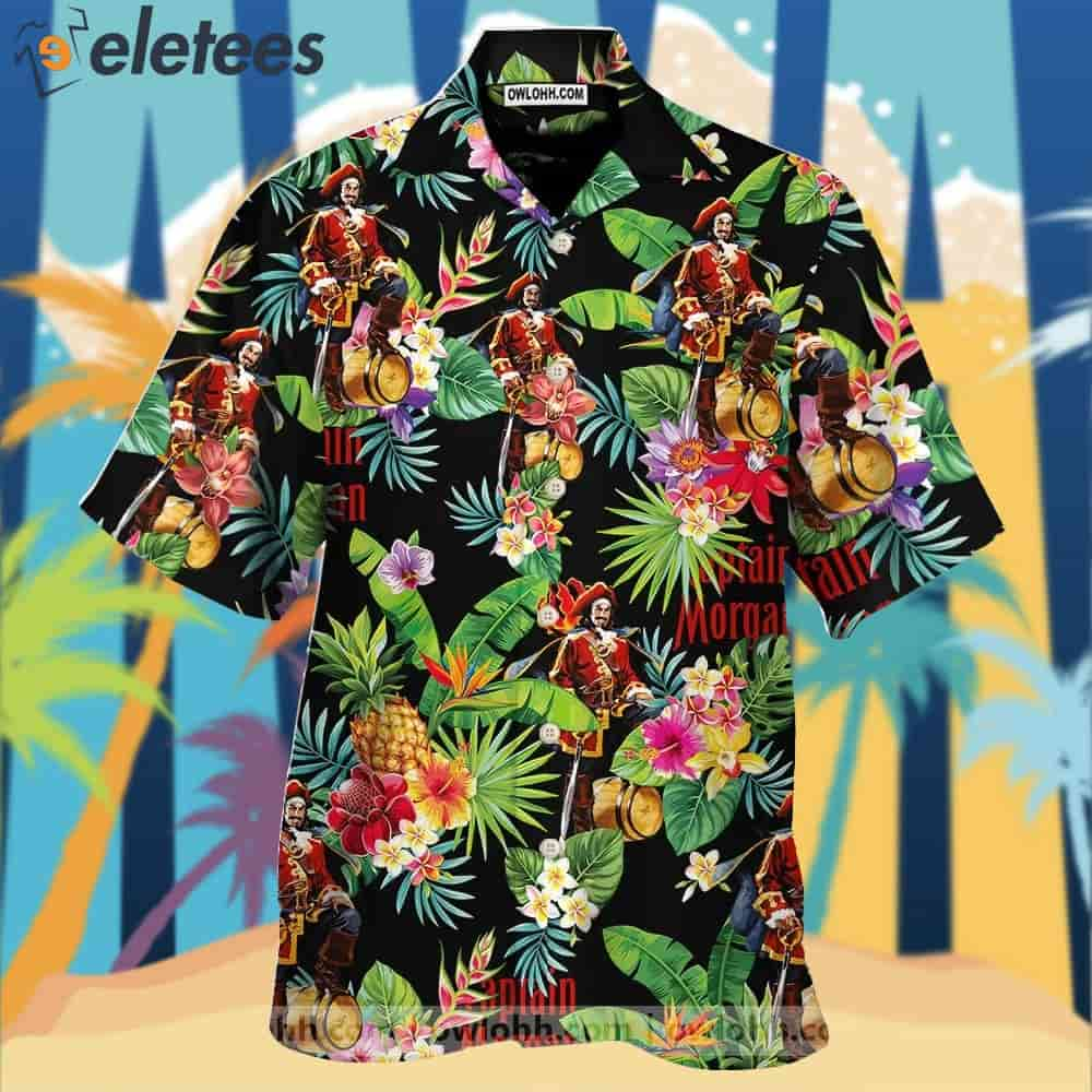 Captain Morgan Rum Pineapple Hawaiian Shirt