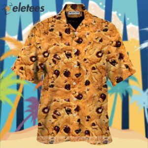 Chocolate Chip Cookie Print Men’s Hawaiian Shirt