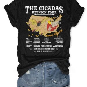 Cicadas Summer Scream Reunion Tour 2024 T shirt2