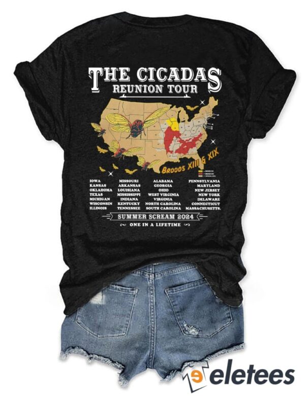 Cicadas Summer Scream Reunion Tour 2024 T-shirt