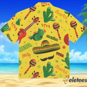 Cindo De Mayo Mexico Cactus Beach Yellow Hawaiian Shirt 2