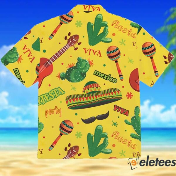 Cindo De Mayo Mexico Cactus Beach Yellow Hawaiian Shirt