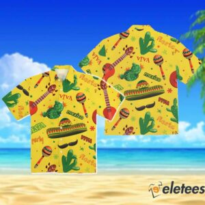 Cindo De Mayo Mexico Cactus Beach Yellow Hawaiian Shirt 3