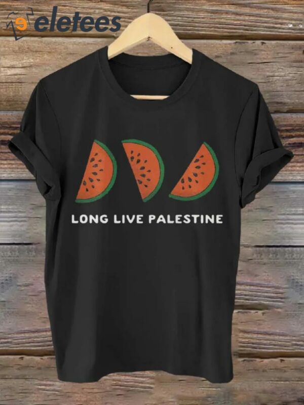 Free Palestine Long Live Art Design Print T-shirt