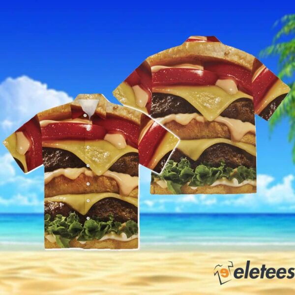 Hamburger Casual Short Sleeve Hawaiian Shirt
