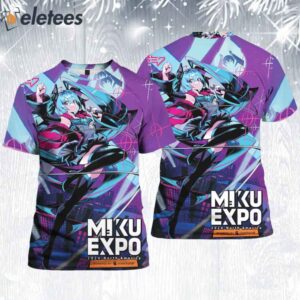Hatsune Miku World Concert Tour Series Miku EXPO 2024 3D Shirt 3