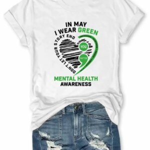 In May I Wear Green Mental Health Awareness T shirt