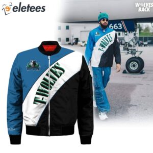 Karl-Anthony Towns T-Wolves Throwback Zip Bomber