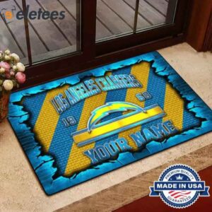 LA Chargers Custom Name Doormat FootBall Fan Gifts